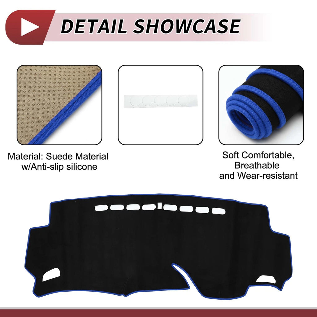 Dashboard Cover Mat for Honda Shuttle (2015–2024) Black Blue Sun Protector