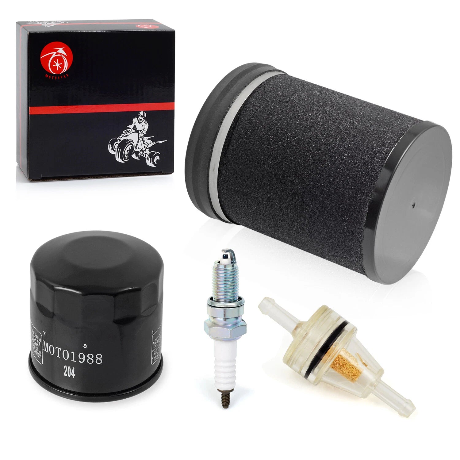 Air Filter, Oil Filter, Spark Plug for Kawasaki Prairie 360 (2003–2013)