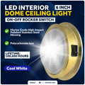 Marine LED Interior Dome Light for Boat (6")