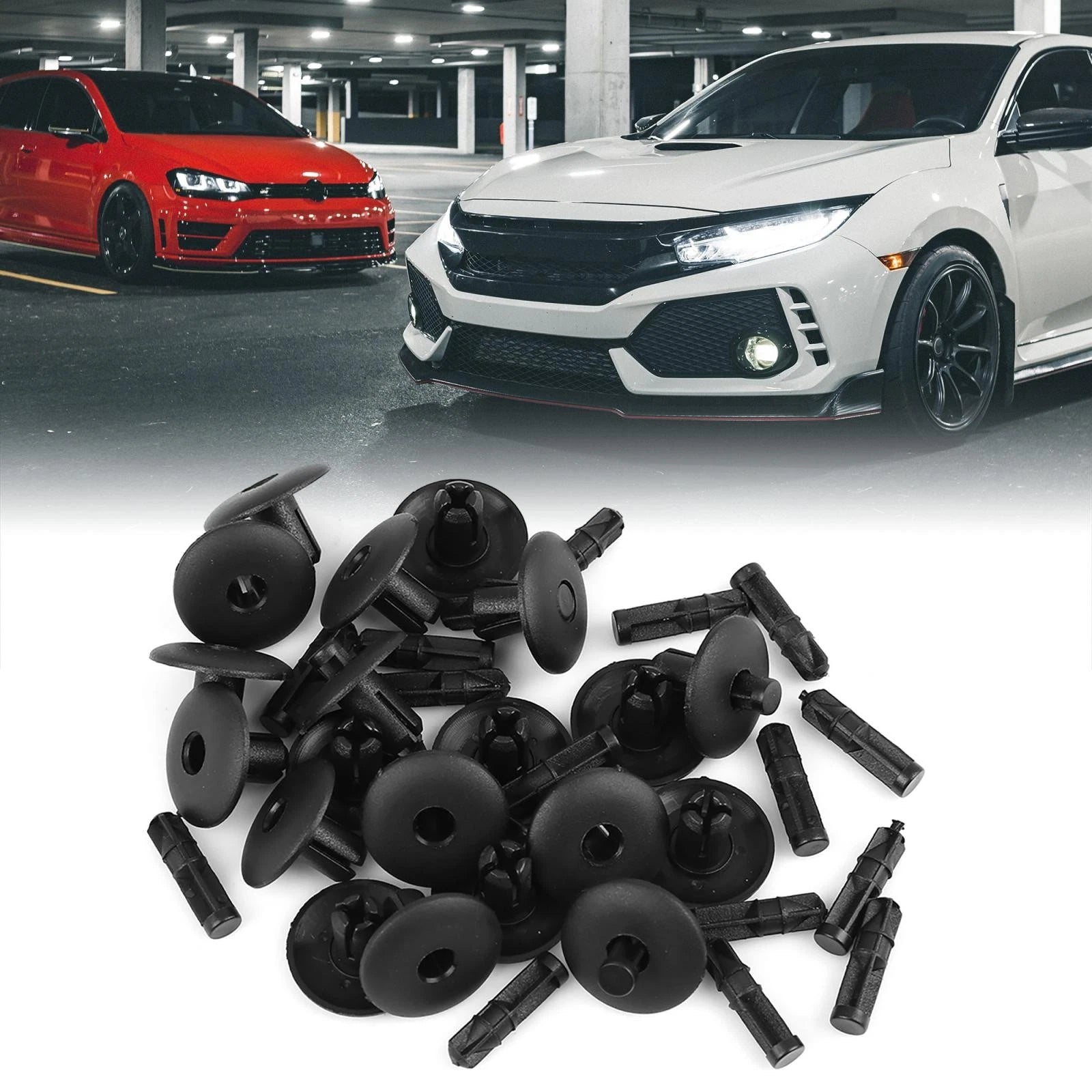 20pcs Plastic Rivet Mudguard Fastener Clips Push-Type for Audi (1995–2024)