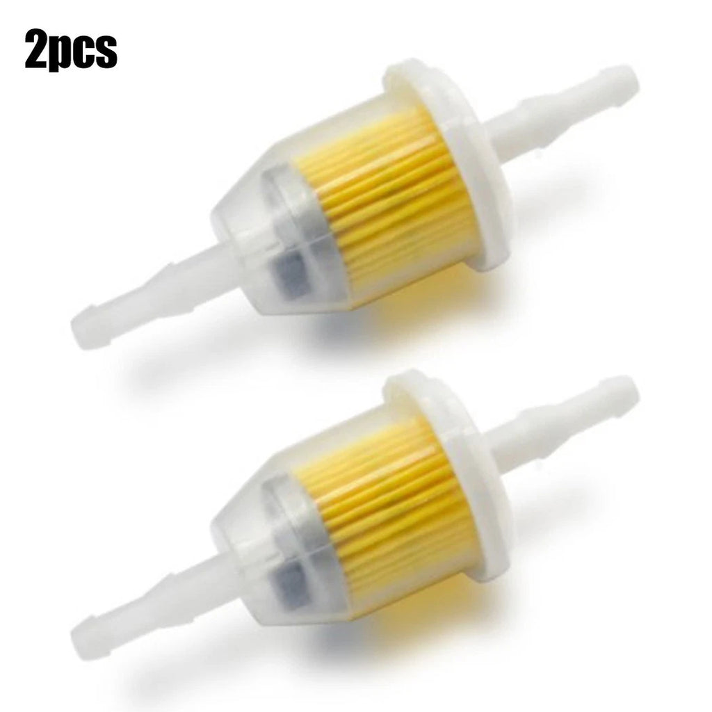 2X Nylon Transparent Fuel Filter for Lawn Mower (Inline, 6mm Diameter)