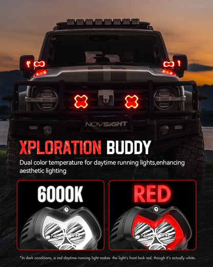 2X LED Pod Work Light for Jeep SUV Truck Off Road (2"/3"/4"/4.5"/6")