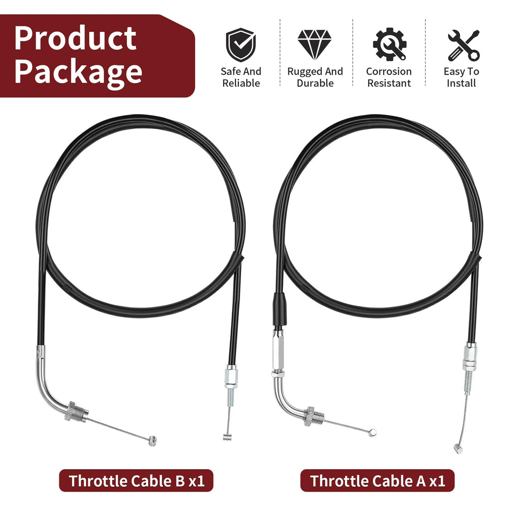 Throttle Cable Set for Honda VTX1300S VTX1300R (2003–2007) 17910-MEA-670