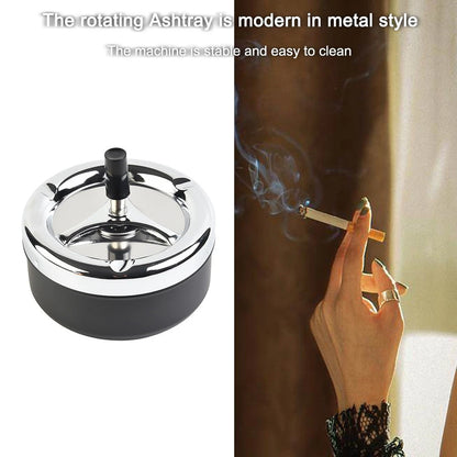 Chrome Large Rotating Trash Can for Ashtra Y Craft Decor (Modern)