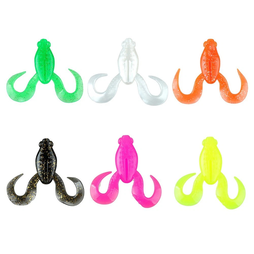 Set of 6 Floating Silicone Frog Baits 5cm 12g for Lakes Rivers