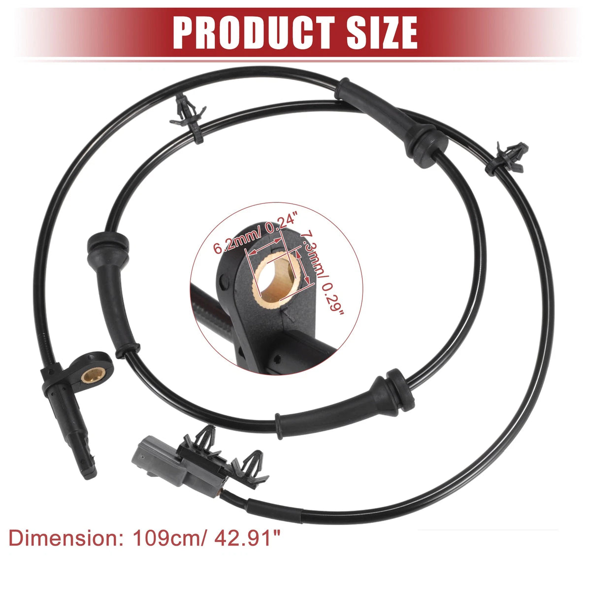2 Pcs ABS Wheel Speed Sensor for Nissan Murano (2010–2014) No. 479001AD0A