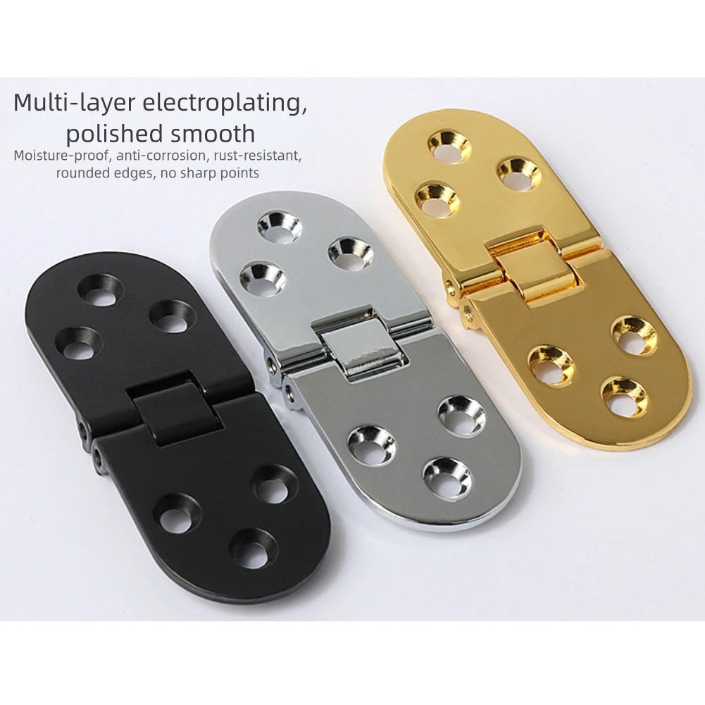 Set of 4 Zinc Alloy Flip Hinges for Marine Use, Rust Resistant