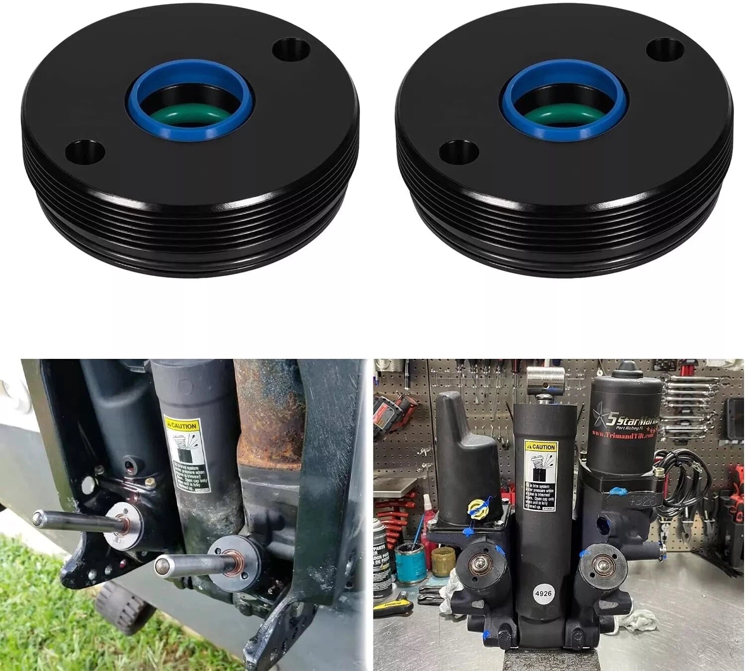 2Pcs Power Trim Tilt Cylinder End Cap for Mercury 135-225 (All Years) 878239 878239A