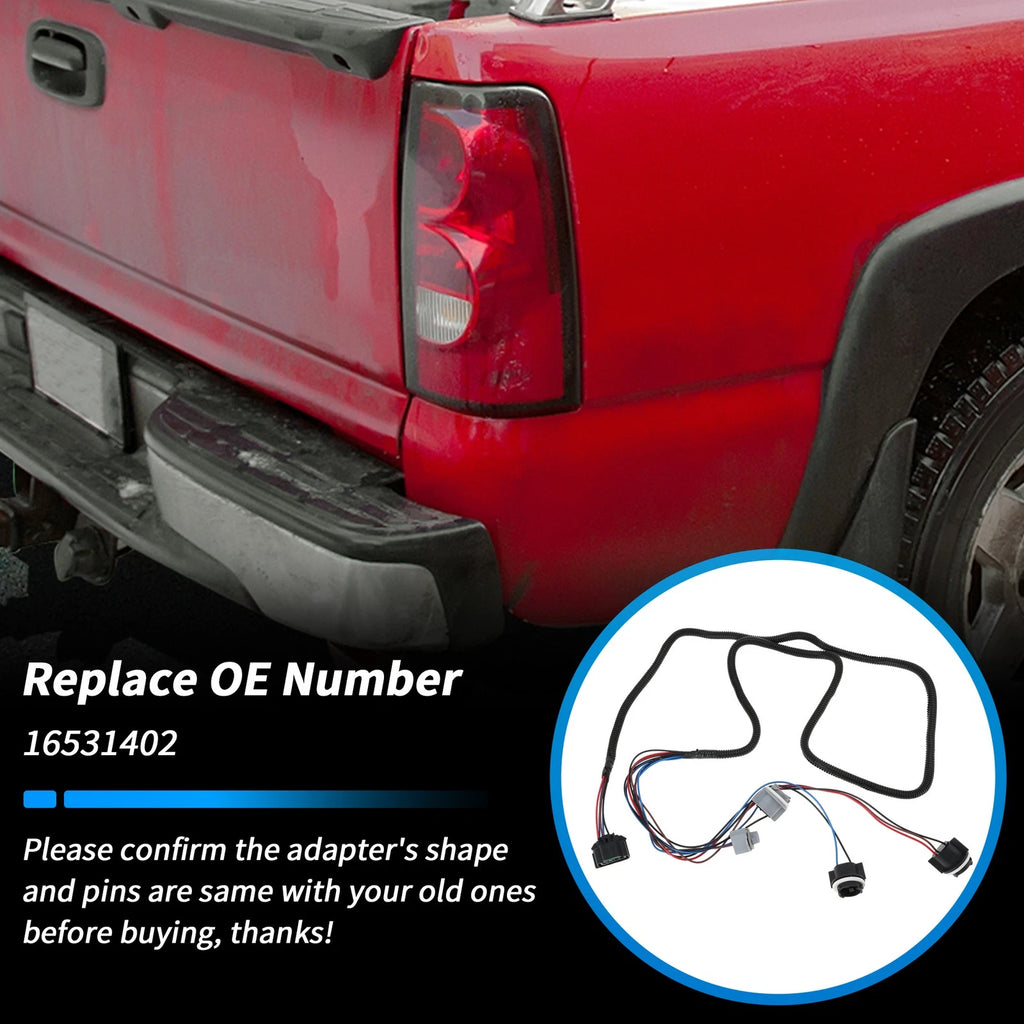 Right Tail Light Wiring Harness Replacement for Chevy Silverado 1500 2500 3500 (1999–2010)