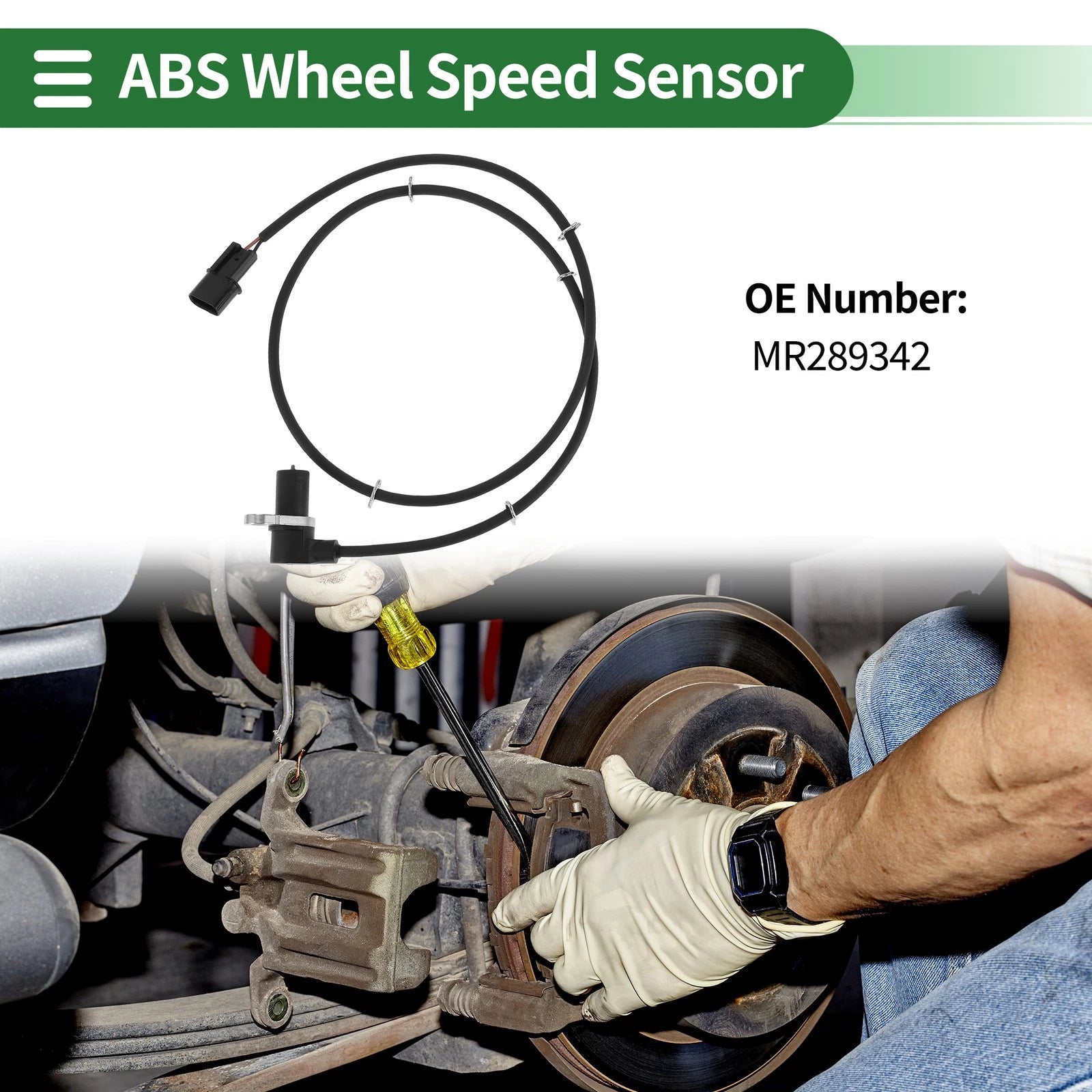 ABS Wheel Speed Sensor Replacement Front for Mitsubishi Space Wagon (1999–2004)