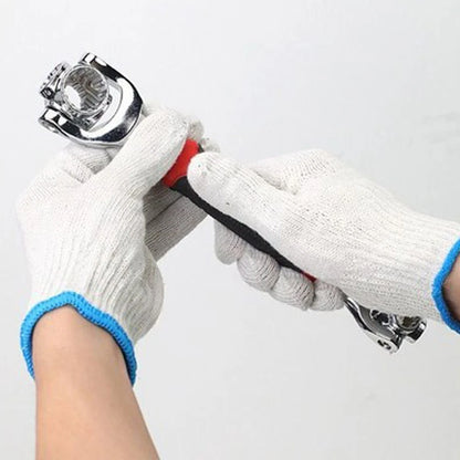 Set of 12 Breathable Nylon Wire Gloves for Hand Protection