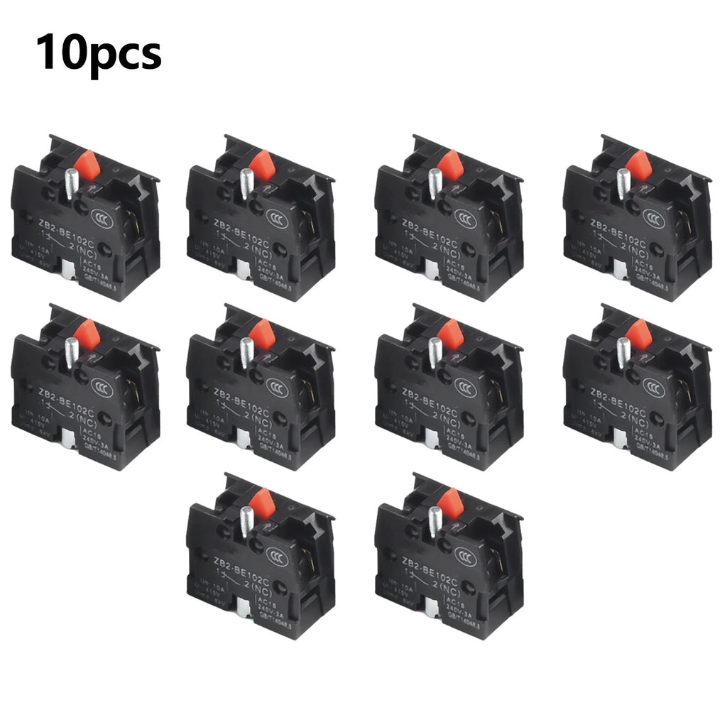 10PCS Push Button Joystick Switch ZB2 BE102C 10A 600V Normally Closed