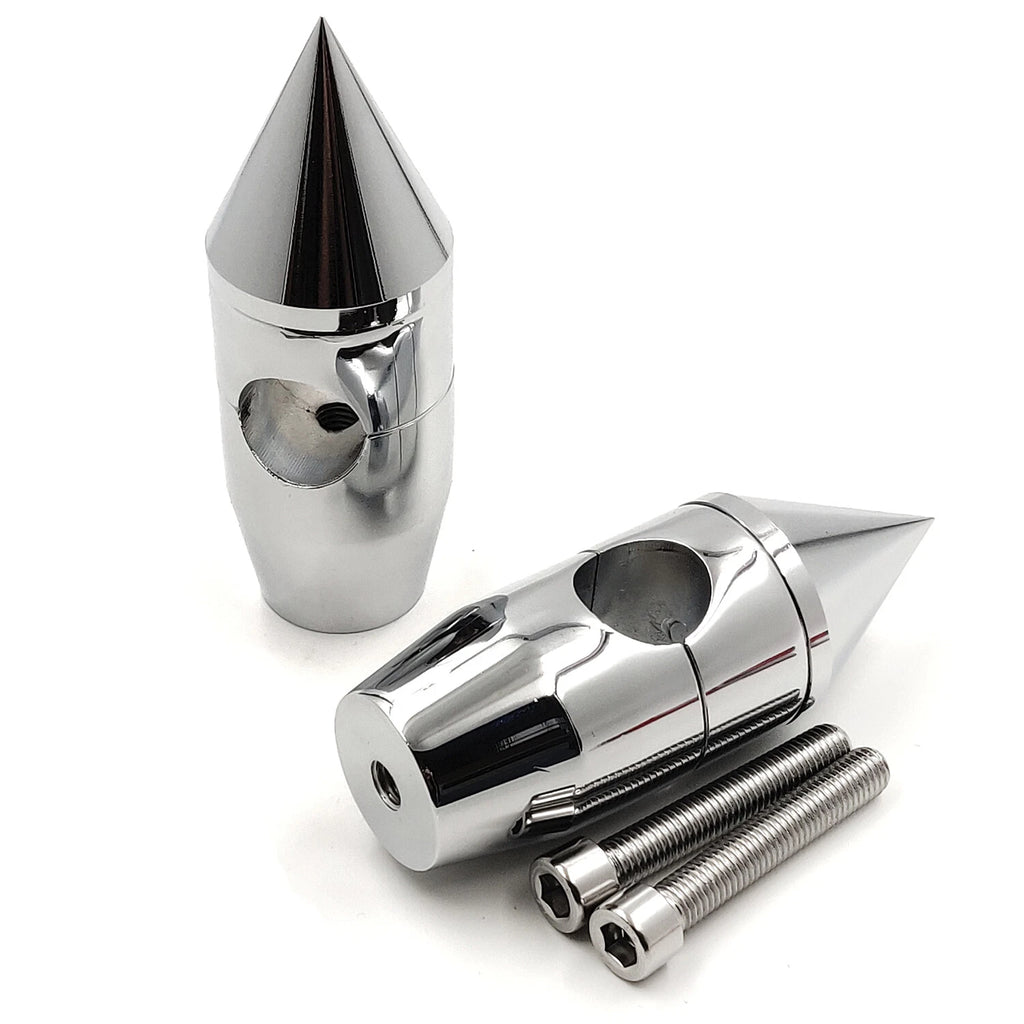2 1/4" Chrome Spike Handlebar Riser for Harley Softail Dyna Sportster