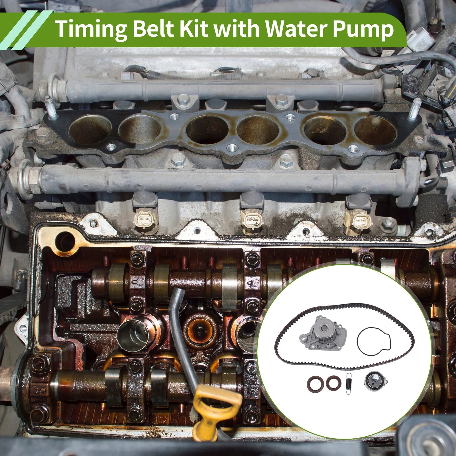 Timing Belt Kit with Water Pump for Honda Civic 1.7L 2003–2005 1 Set Engine