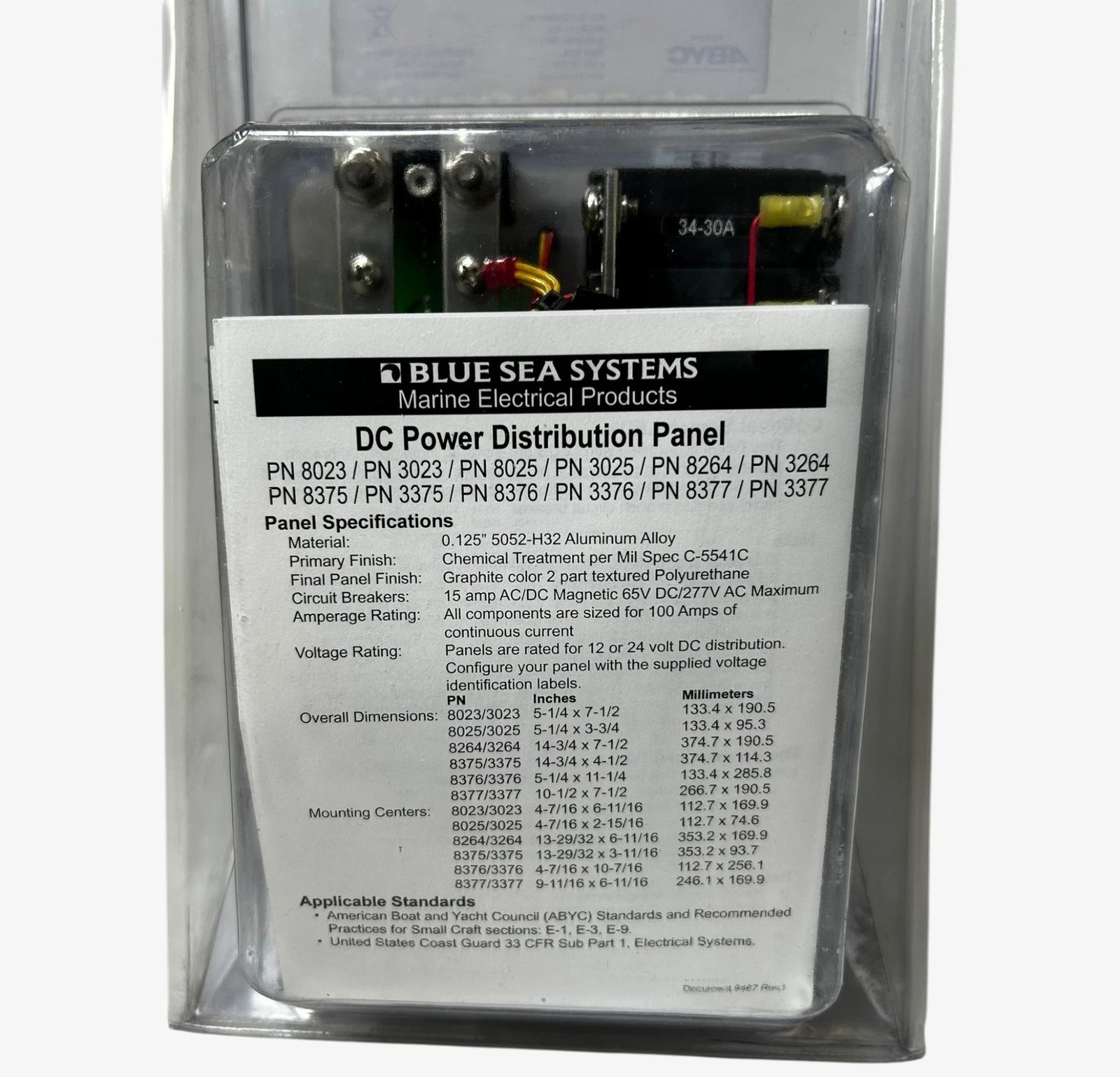 Power Distribution Panel 8 Position for Blue Sea Systems (10129)
