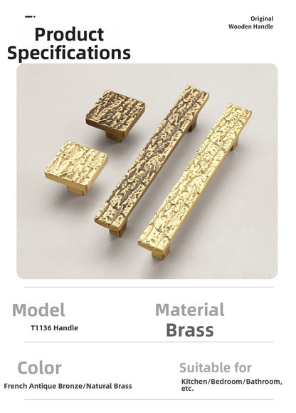 Modern Nordic Brass Pulls for Kitchen Cabinets and Drawers