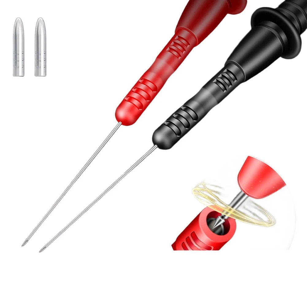 Red and Black Probe Tips for Quick Polarity Identification