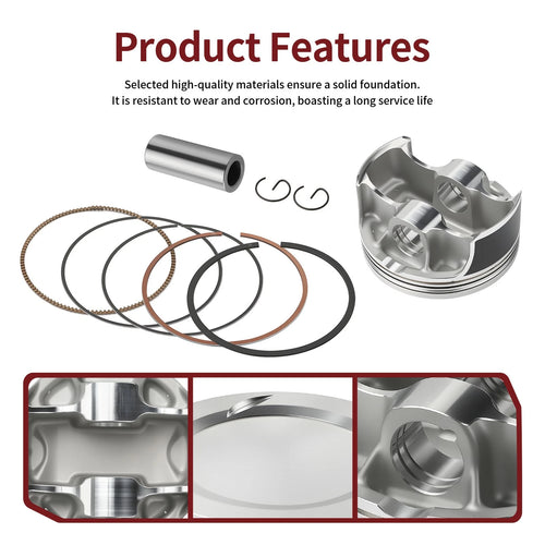 102mm STD Forged Piston & Rings Kit for Yamaha Grizzly Rhino Raptor 700 (2007–2014)