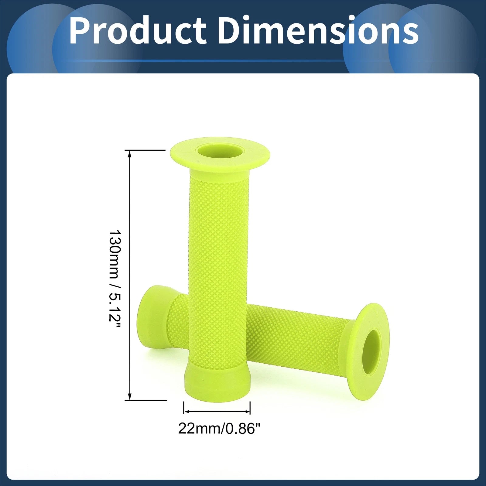 Handlebar Grips Rubber End Covers 130mm for Universal Bike 1 Pair