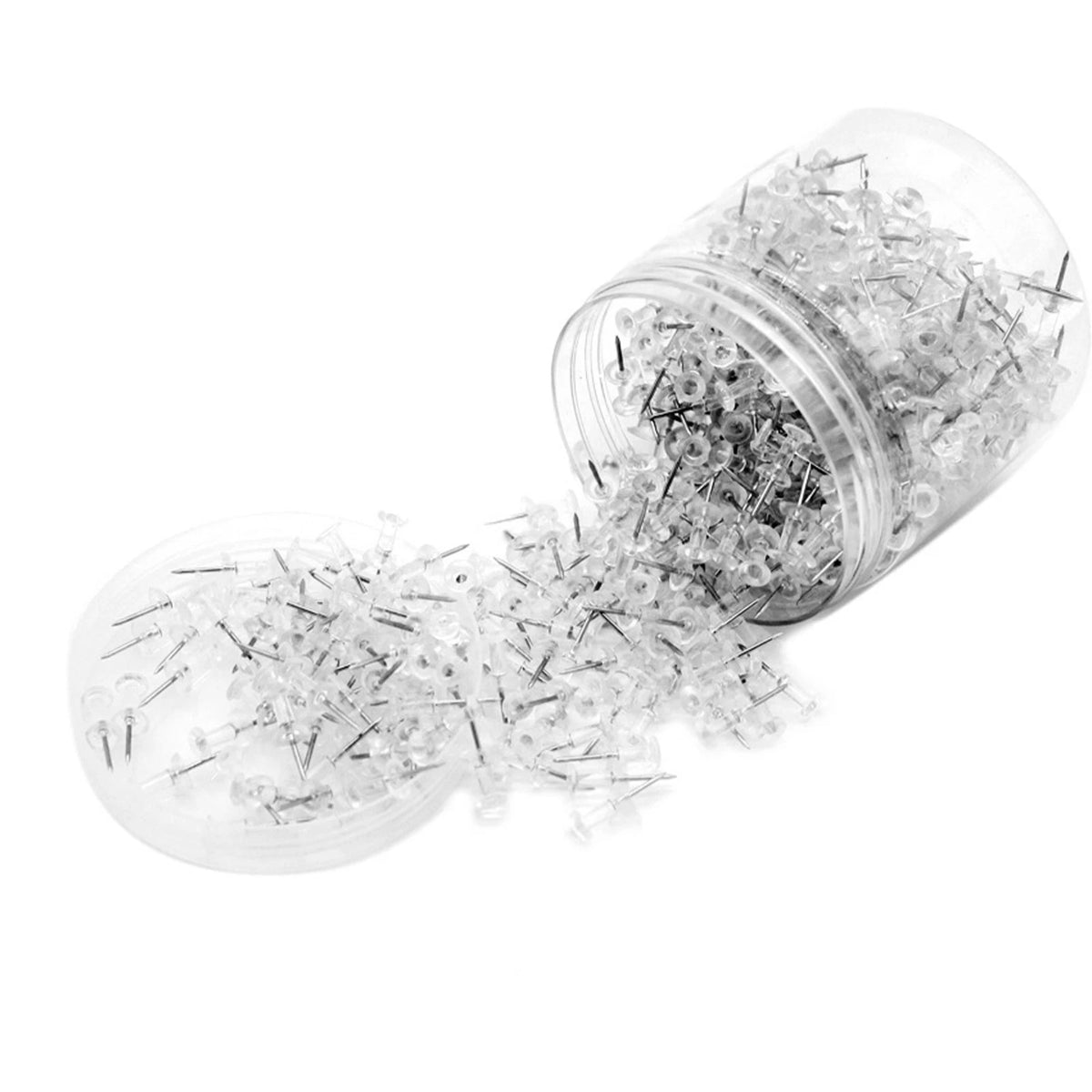 500 Pcs Push Pin Thumb Tacks Plastic Head Steel Point Durable