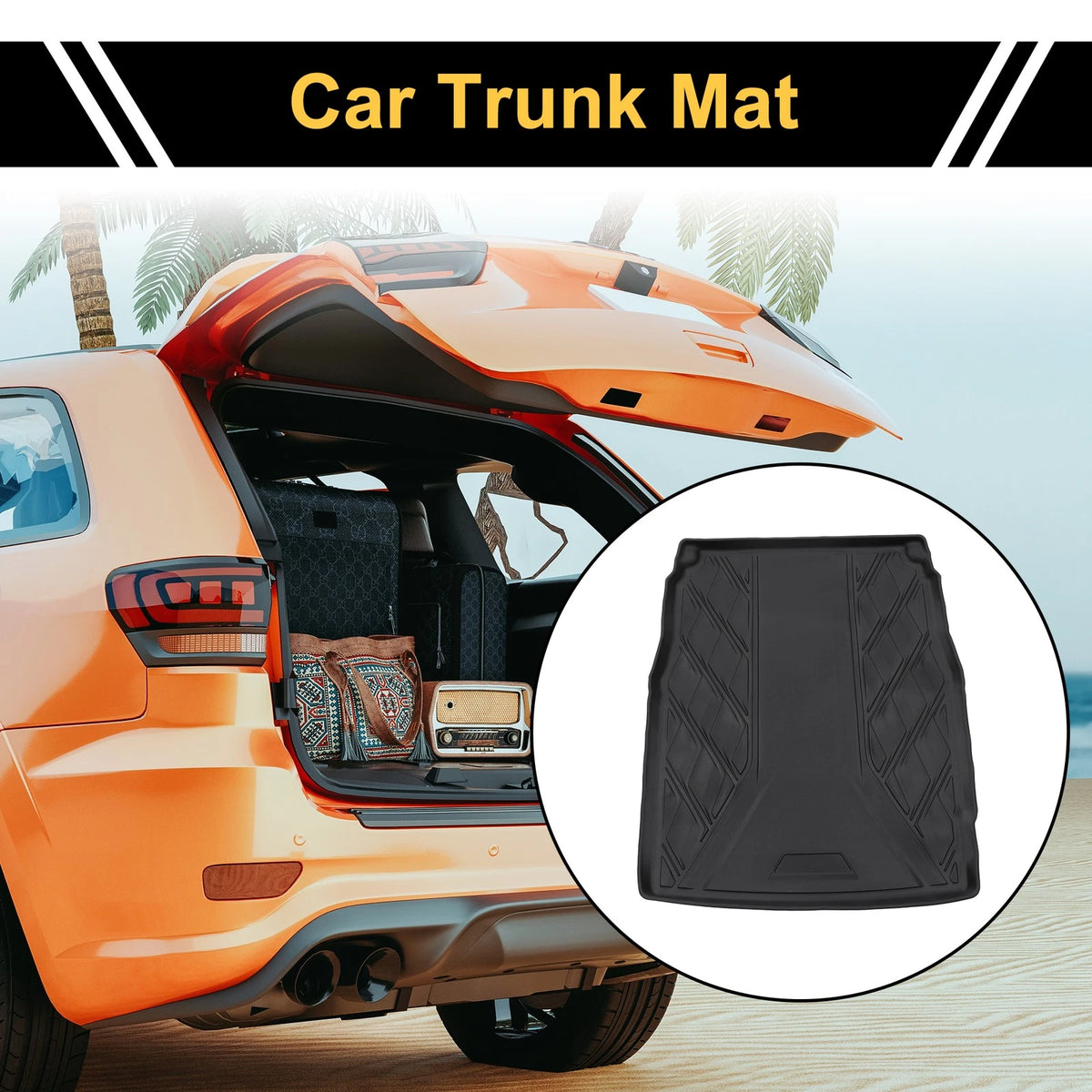 Cargo Liner Rear Trunk Mat for BMW 5-Series (2011–2016) Diamond TPE
