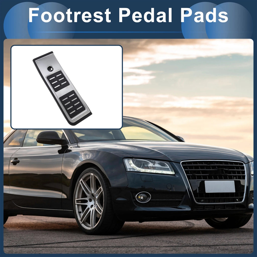 Footrest Pedal Cover Replacement for Audi A5 2014–2024 Automatic Manual Silver