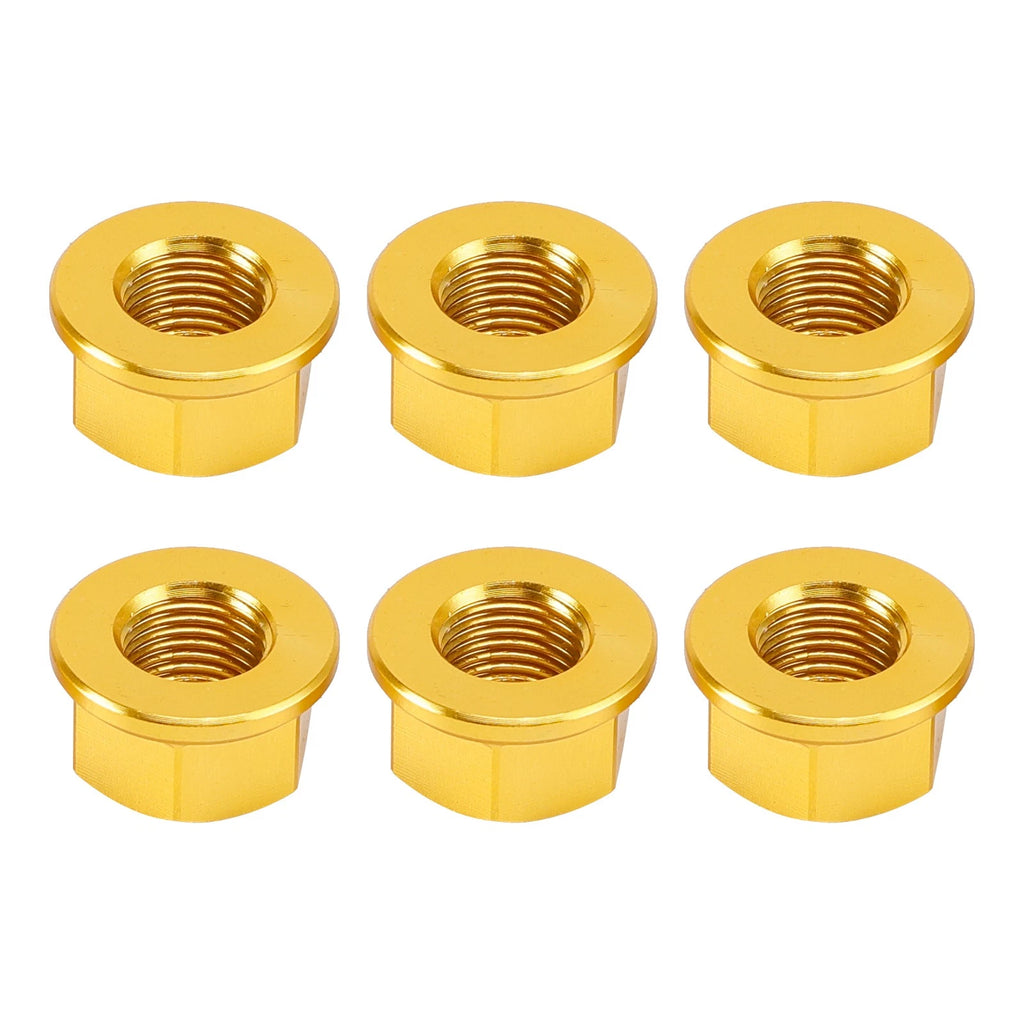 6x Rear Sprocket Nuts M10 Gold for Ducati Panigale V2 V4 V4S 1199 1299 (2012–2024)