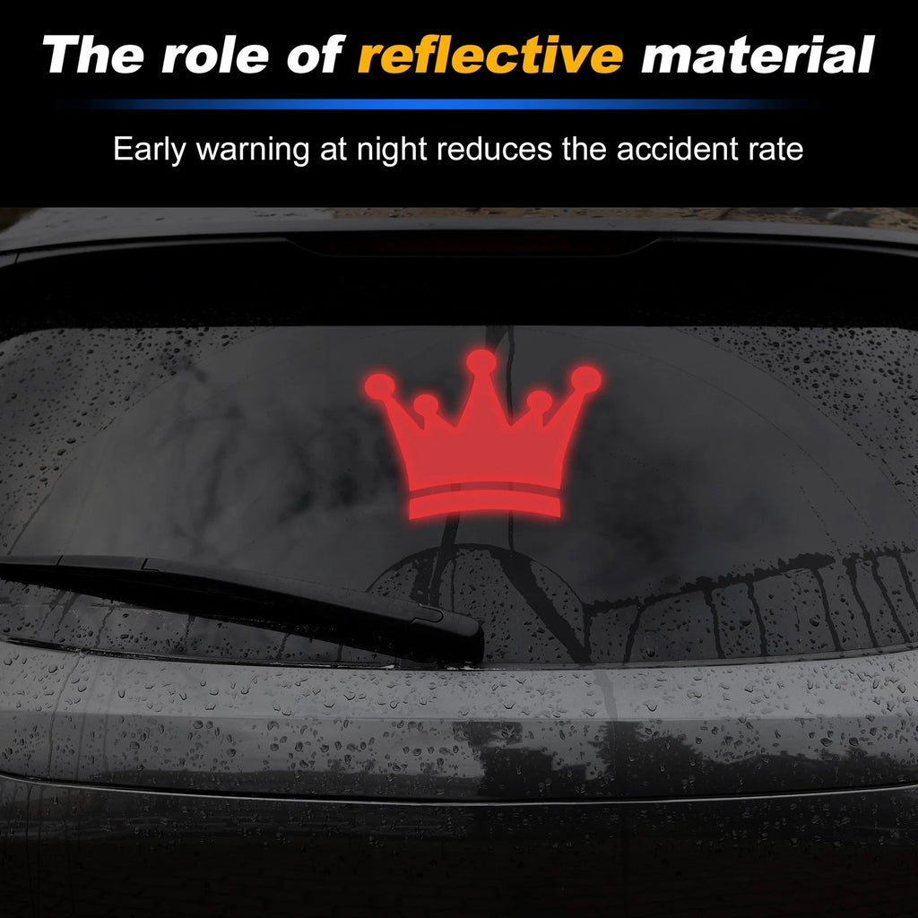 Reflective Bumper Decal for - Red Crown Style