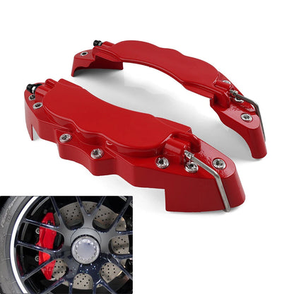 1 Pair Universal Large Size Metal Style Car Auto Disc Brake Caliper Covers Set