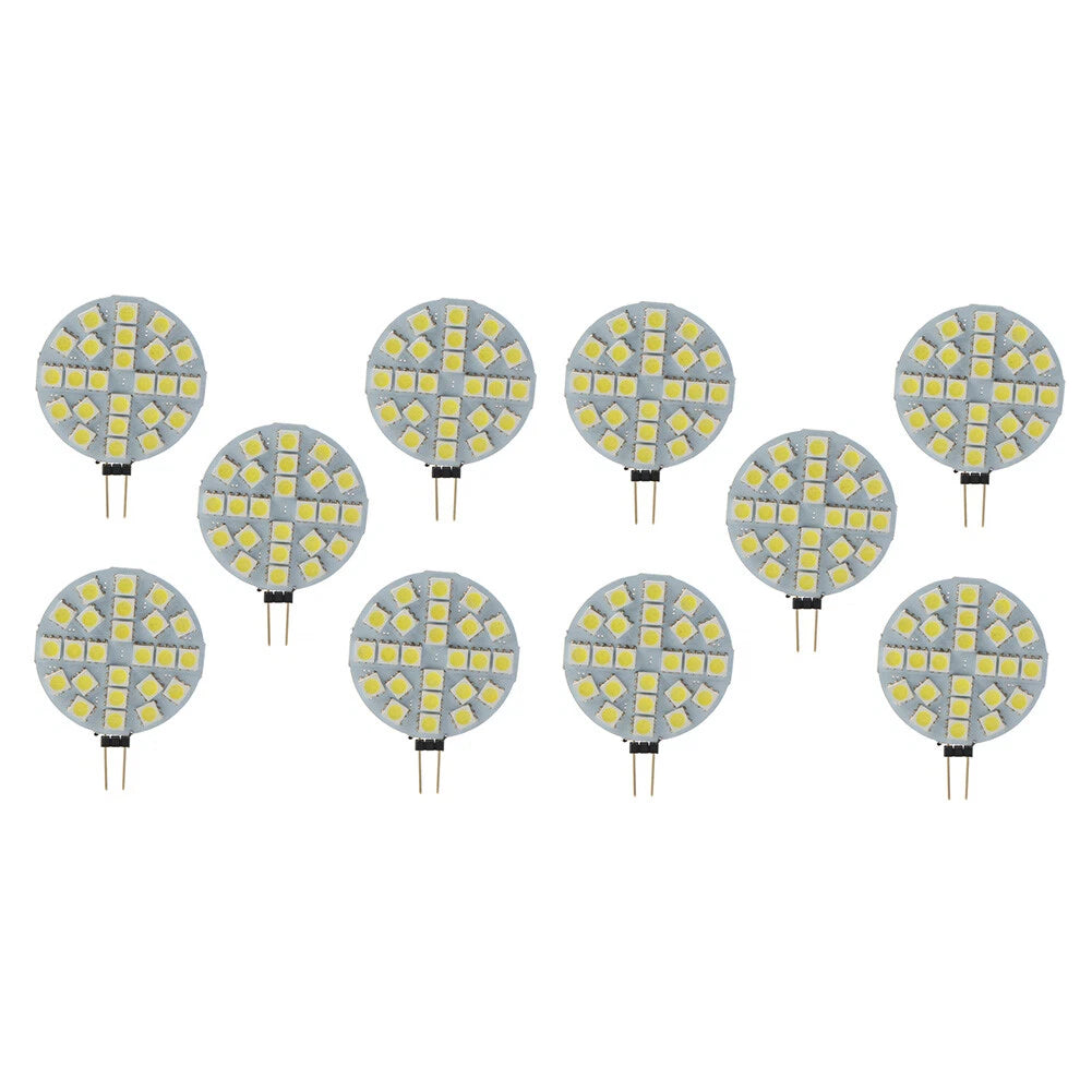 Set of 2 DC12V G4 Socket 24 LED 5050 SMD Light Bulbs for Automotive Use