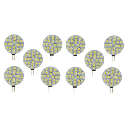 Set of 2 DC12V G4 Socket 24 LED 5050 SMD Light Bulbs for Automotive Use