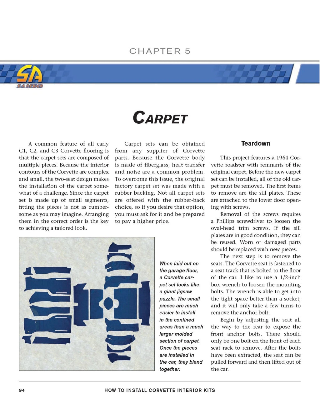 Corvette Interior Kits Installation Manual for C1 C2 C3 (1953–1982)