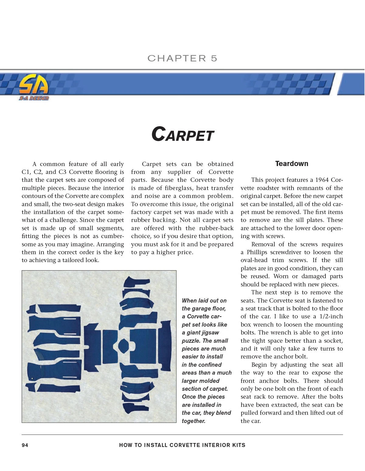 Corvette Interior Kits Installation Manual for C1 C2 C3 (1953–1982)