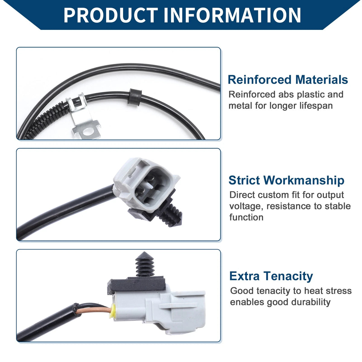 ABS Wheel Speed Sensor Front Left Replacement for Dodge Ram (2013–2021)