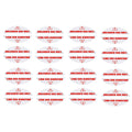 Set of 16 Unleaded Gas Only Stickers for Gas Cans & Generators (0.82'' X 2.17'')