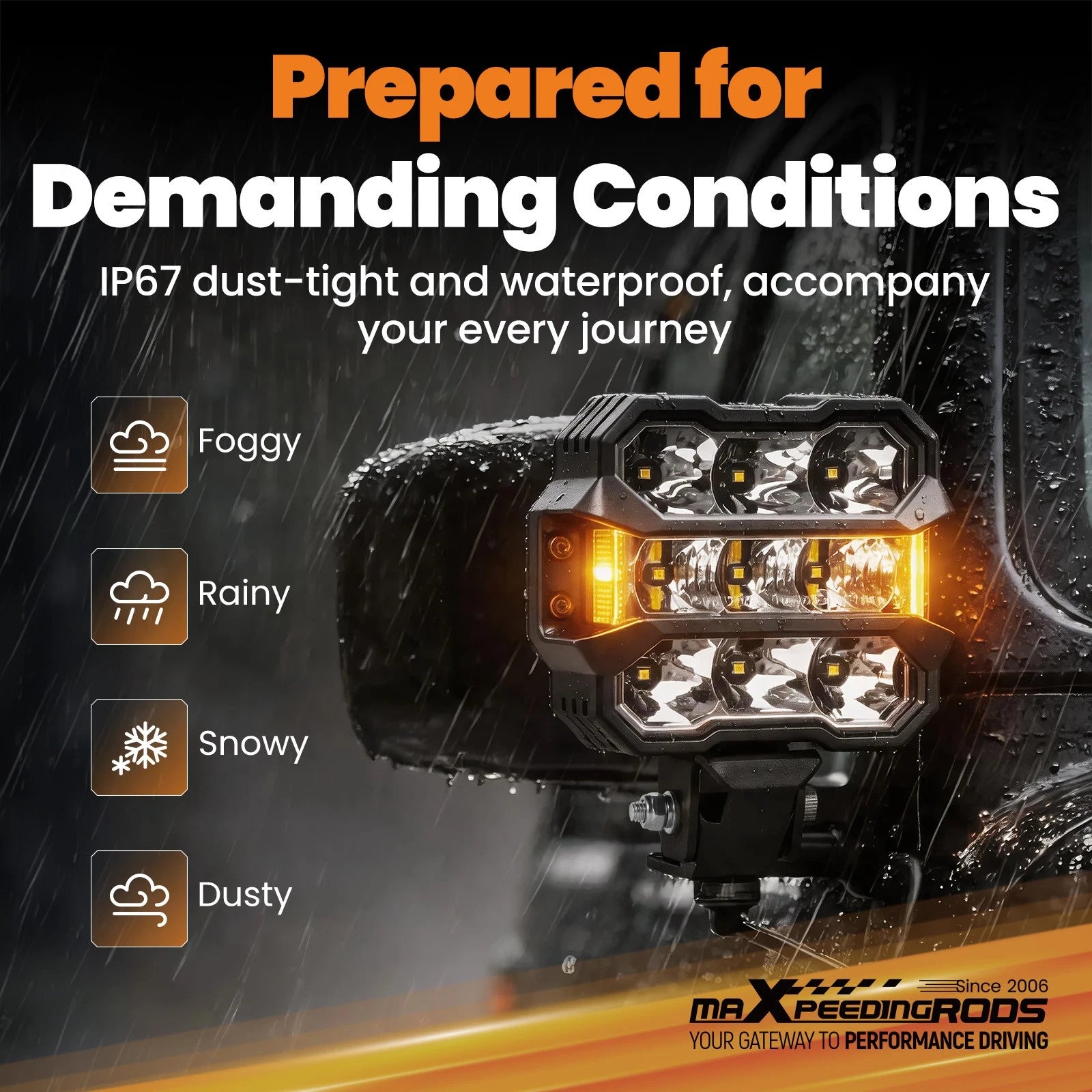 4.5" LED Work Light Bar for Offroad Vehicles (Universal)