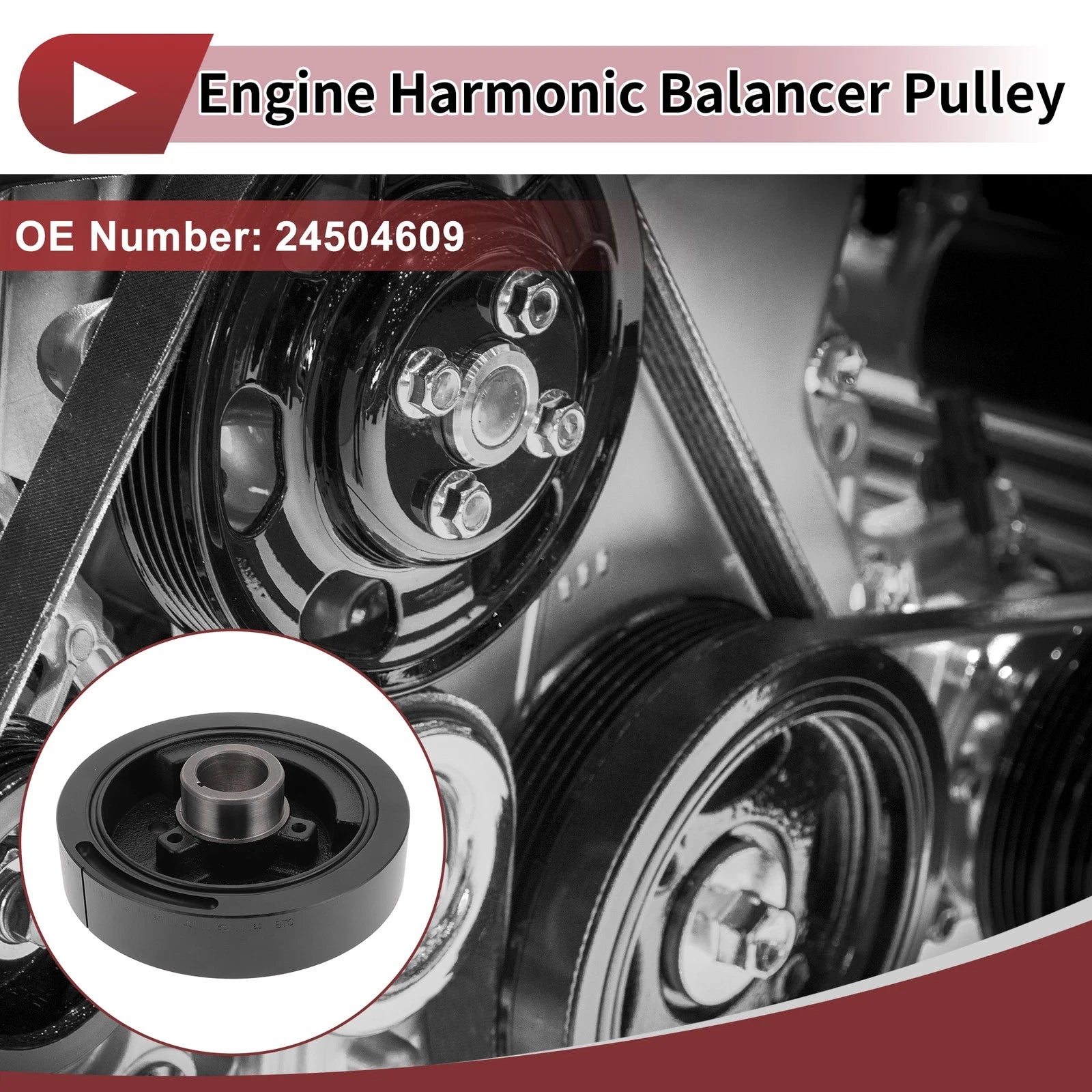 Engine Harmonic Balancer Crankshaft Pulley Replacement for Pontiac Montana (1999–2005)