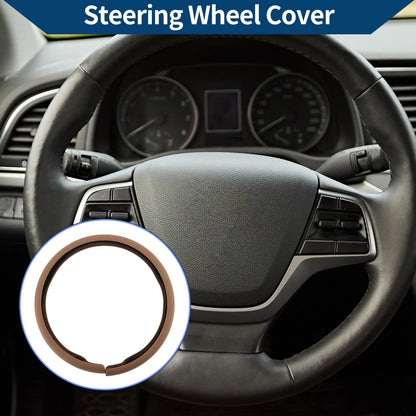 Steering Wheel Cover for - 14.96" Brown ABS