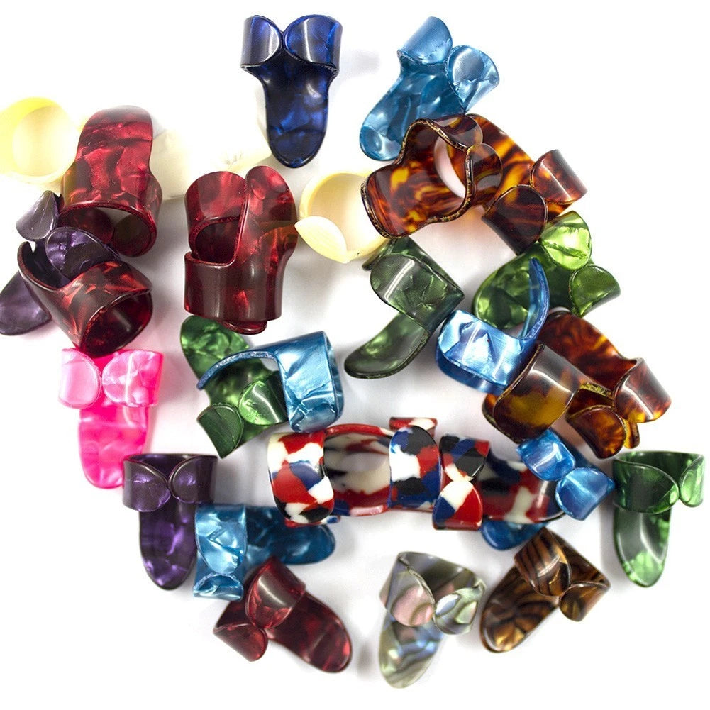 Set of 4 Instrument Thumb Picks - Retro Colors