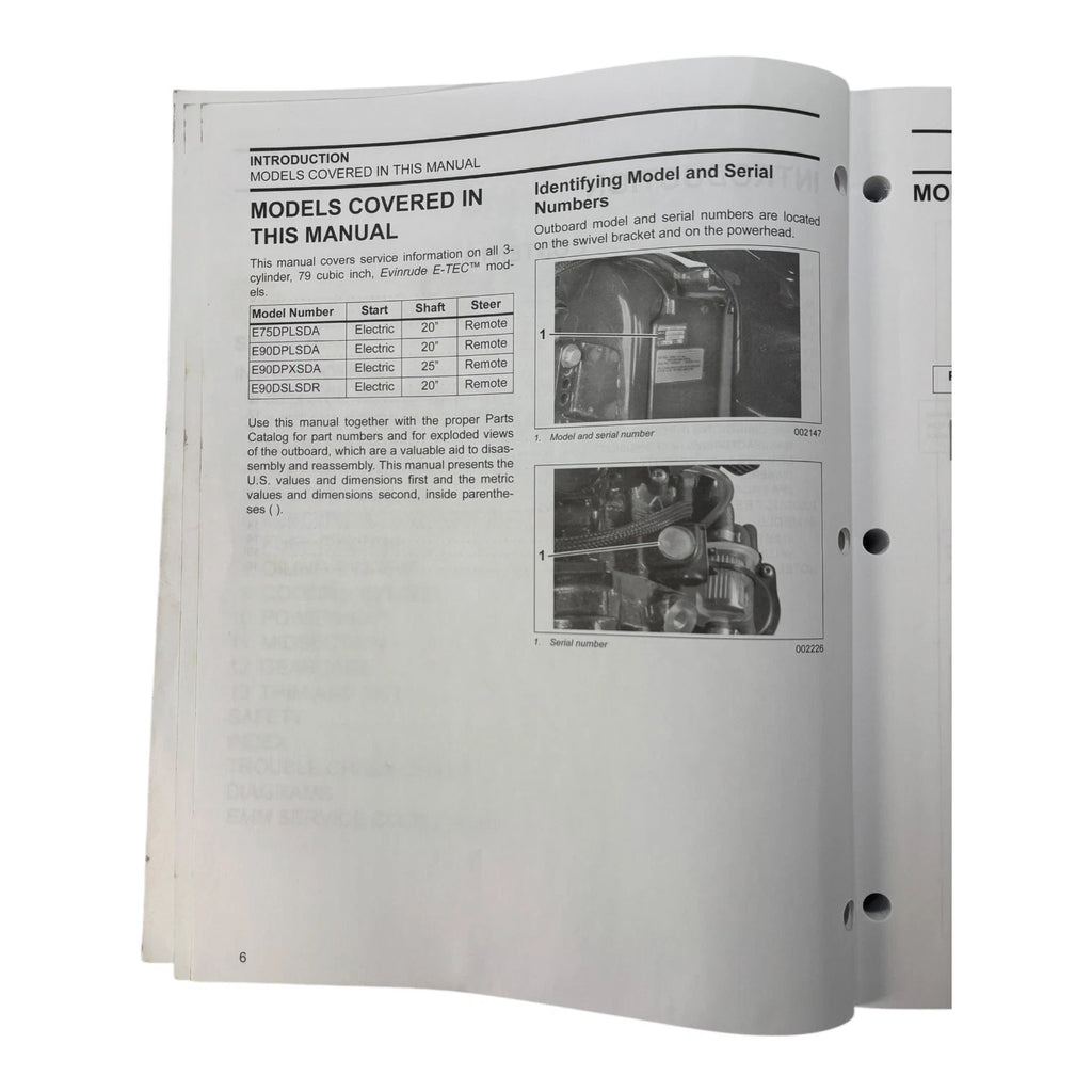 Evinrude Johnson 5006572 Service Manual for E-TEC 75/90 HP (2006)