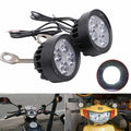 2X LED Motorcycle Mirror Mount Driving Headlight Fog Spot Light