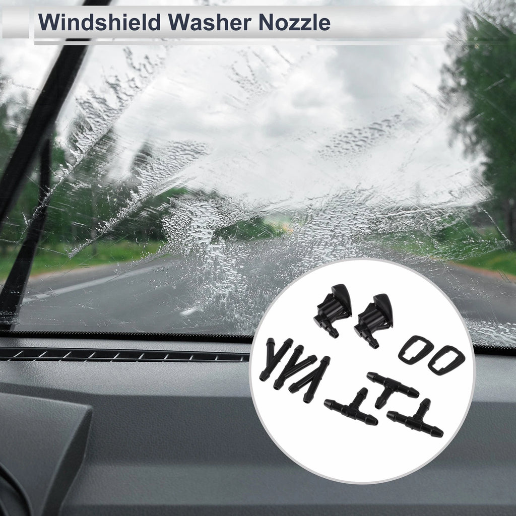 Windshield Washer Nozzle Set with Hose Connector for Toyota (2014–2018)