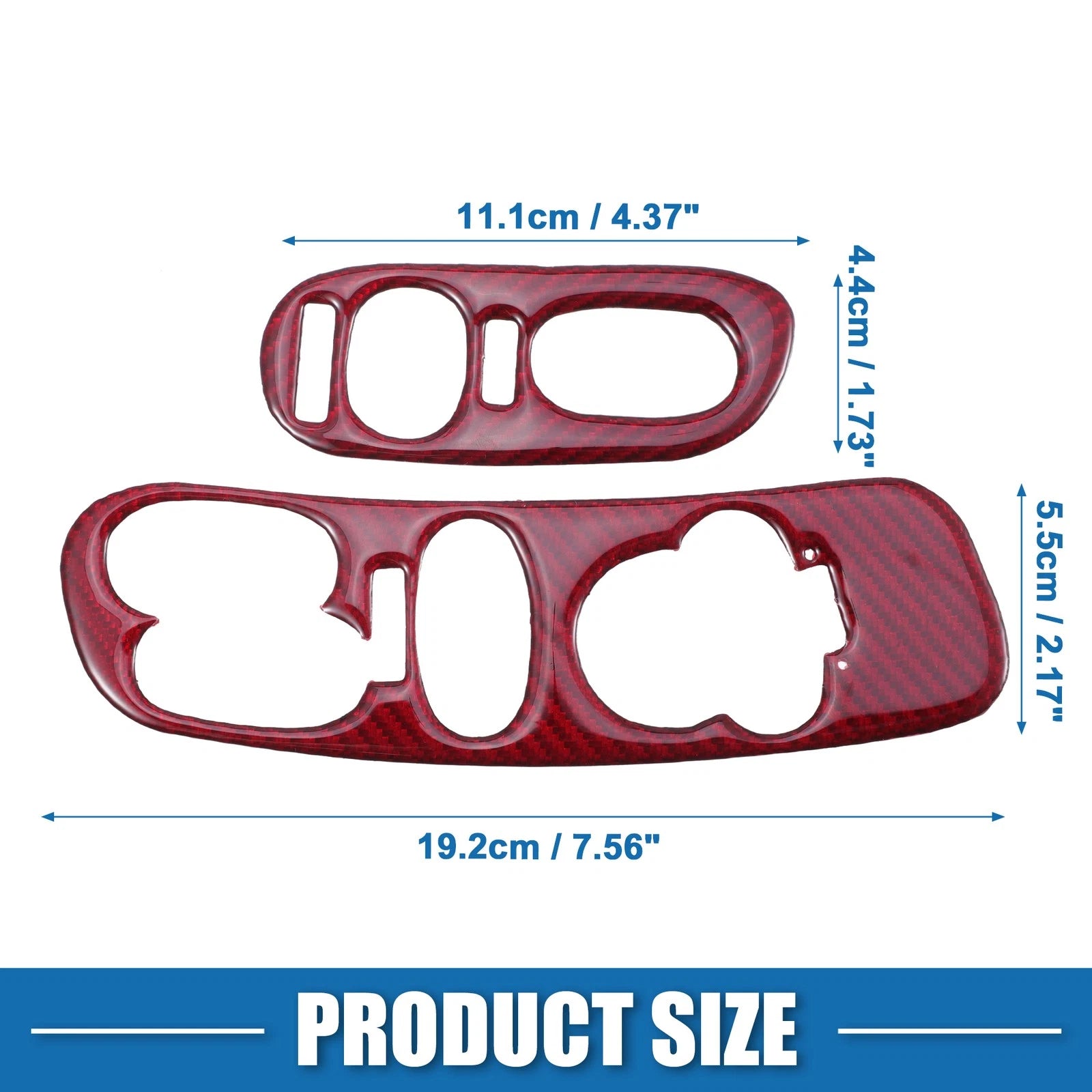 Window Lift Switch Covers Trim Set for Chevy Corvette C5 (1998–2004) Red