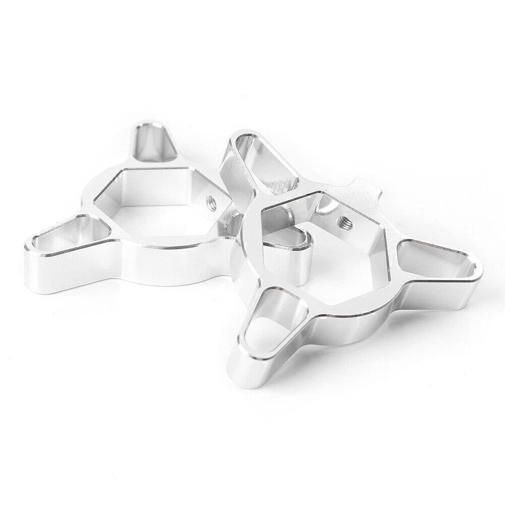2x 19mm CNC Aluminum Hexagon Anodized Silver Fork Preload Adjuster Universal New