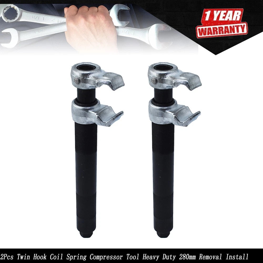 2Pcs Hook Coil Spring Compressor Tool for Universal Use (280mm)