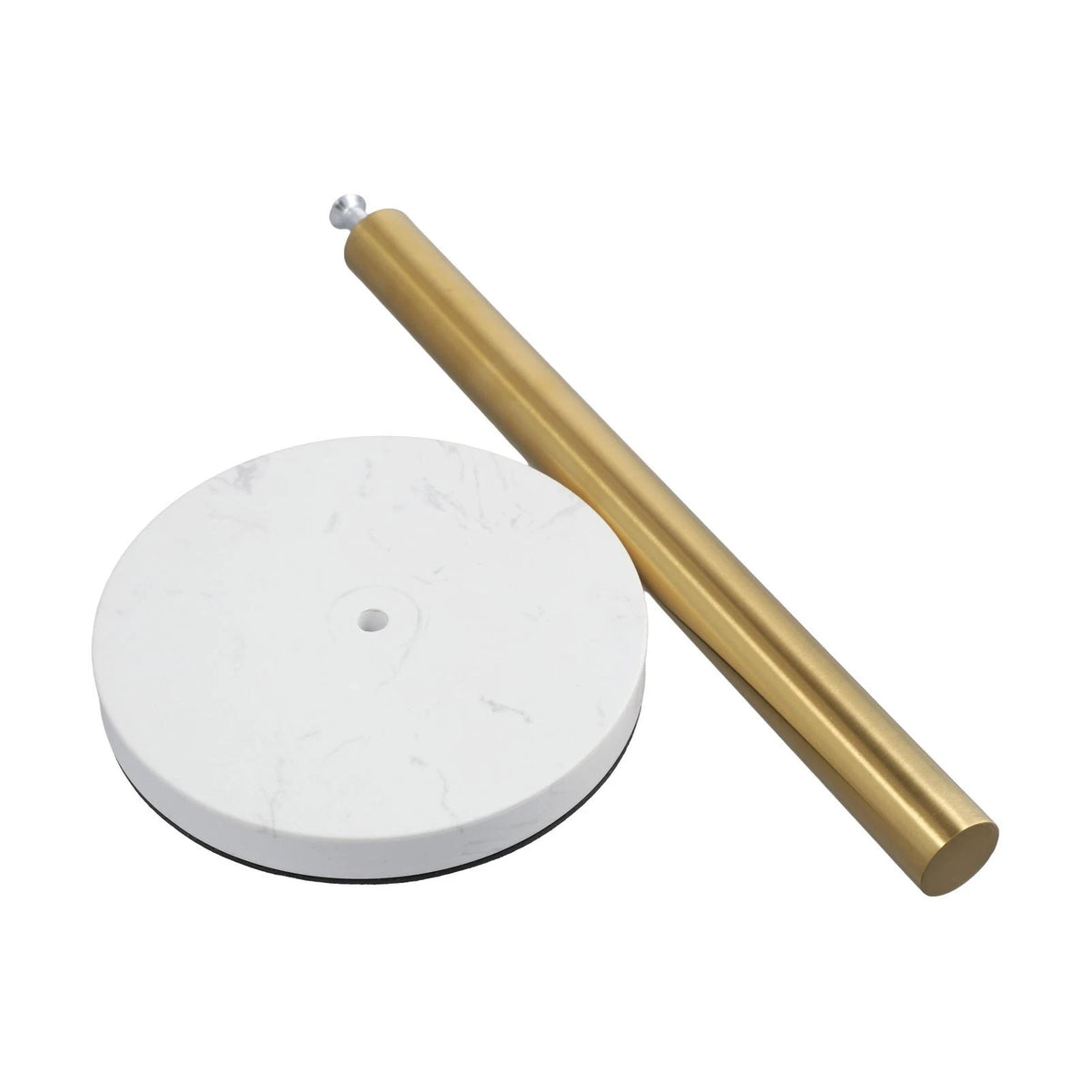 Compact Marble Metal Paper Towel Holder - Secure Grip, Easy Refill