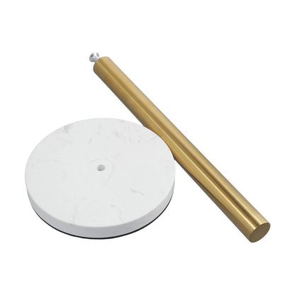 Compact Marble Metal Paper Towel Holder - Secure Grip, Easy Refill
