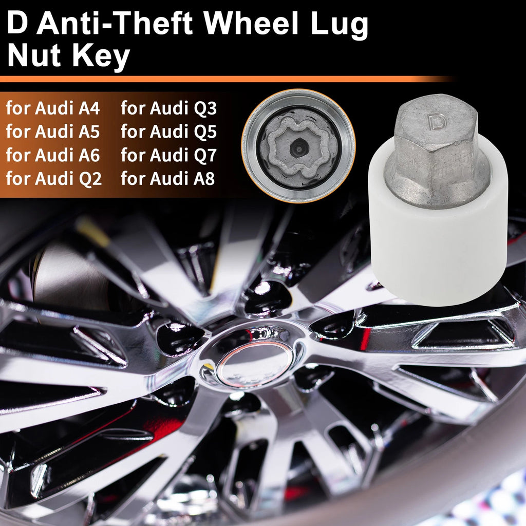 Type D Wheel Lock Lug Nut for Audi A4 (Locking Nut Key Socket)