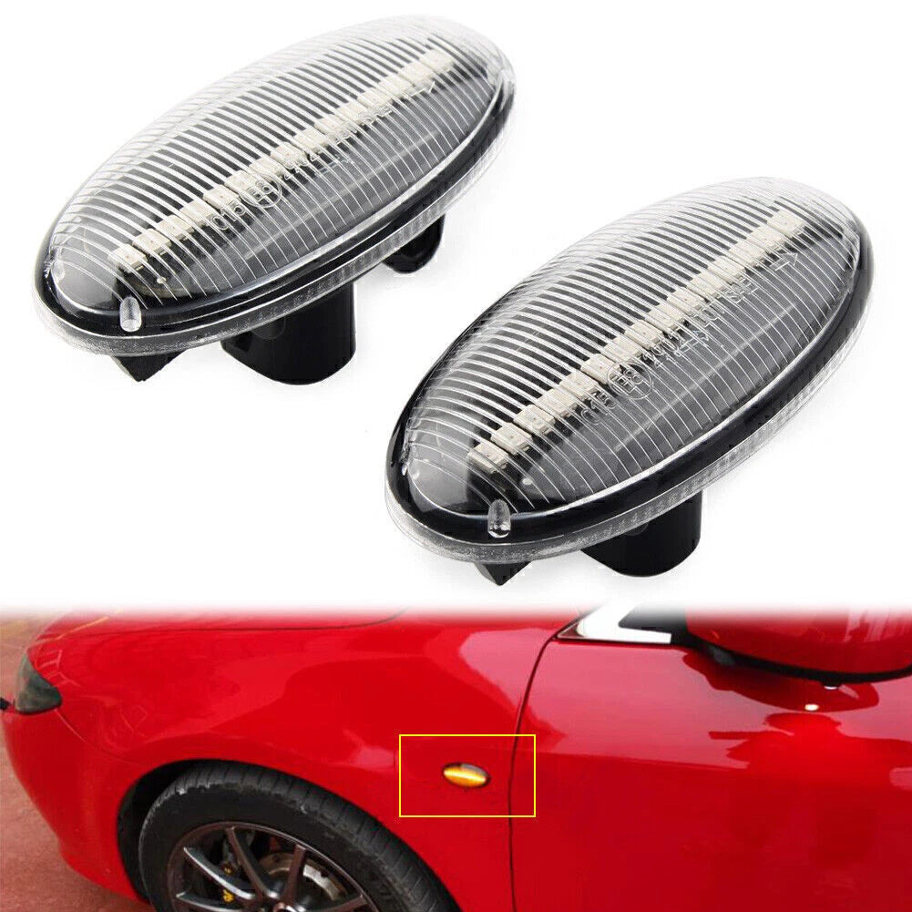 Clear LED Side Marker Turn Signal Light for Mazda 2 3 5 MPV (2003–2014)