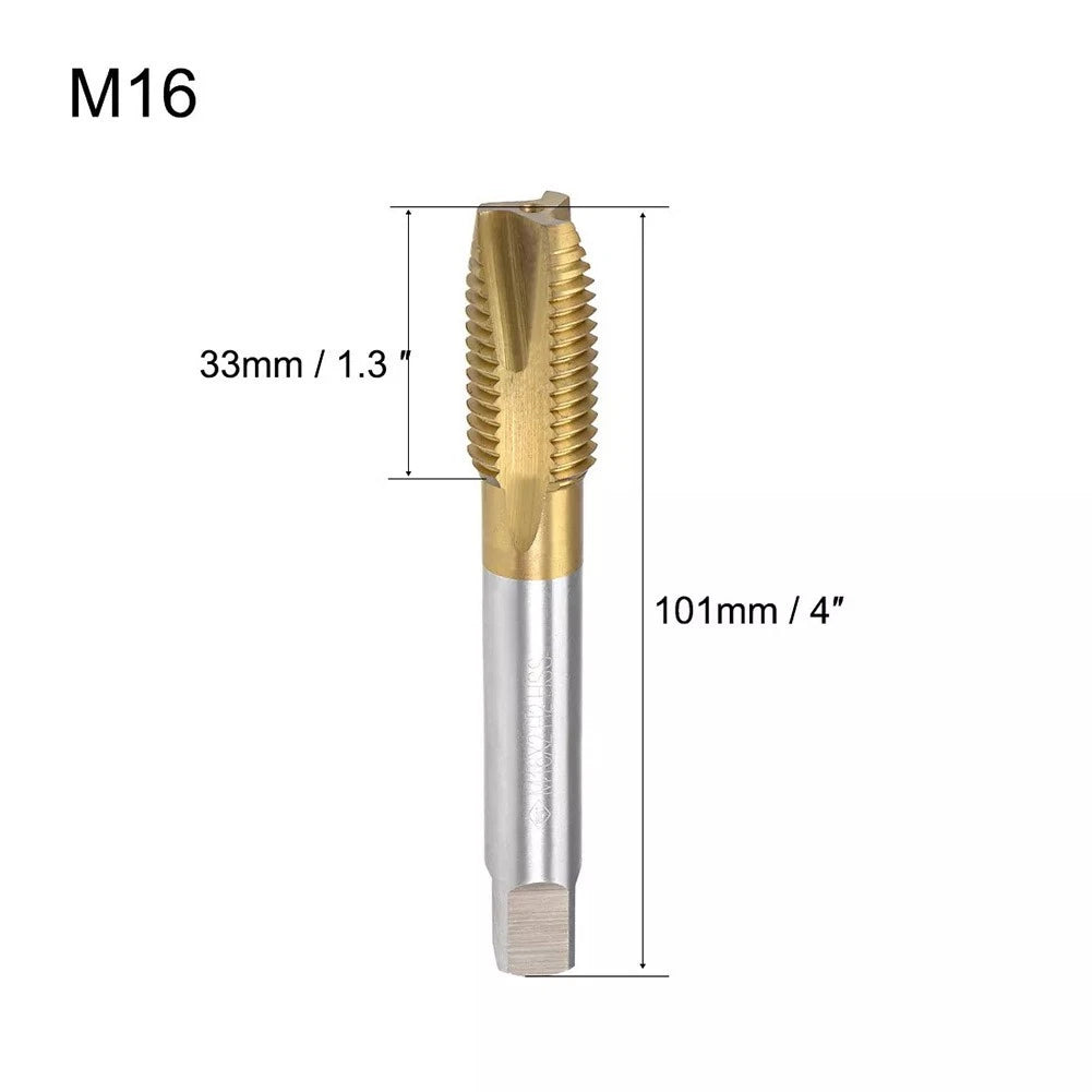 Spiral Tip Tap for High-Speed Steel (HRC62-64) - Thread Length 33mm
